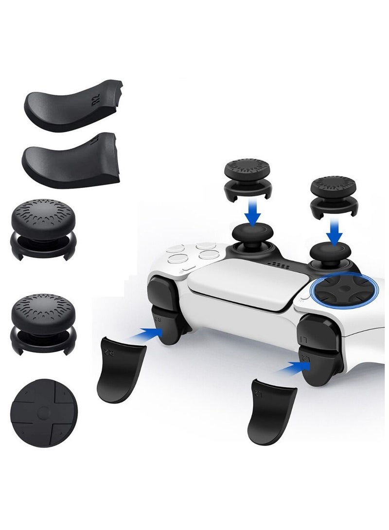 Buttons Set Cross Key Button Joystick Cap R2 L2 Extended Trigger Button Extender Set for PS5 controller - Image 3
