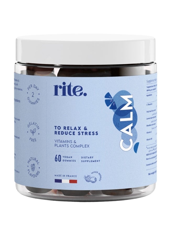 Rite Calm Vegan 60 Gummies rite 