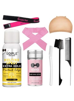 Goiple Lace Melting And Holding Spray Glueless Hair Adhesive For Wigs Lace Bond Adhesive Spray Wig Spray For Closure Wigs Closure Front Extensions Strong Natural Finishing Hold With Control Wig Kit Set  - Image 1