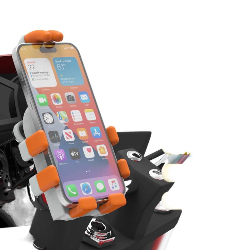 Stable Navigation Support Phone Holder Motorcycle & Bicycle for Riding and Navigation and Rearview Mirror Mount for Fits Most Smartphones - Image 4
