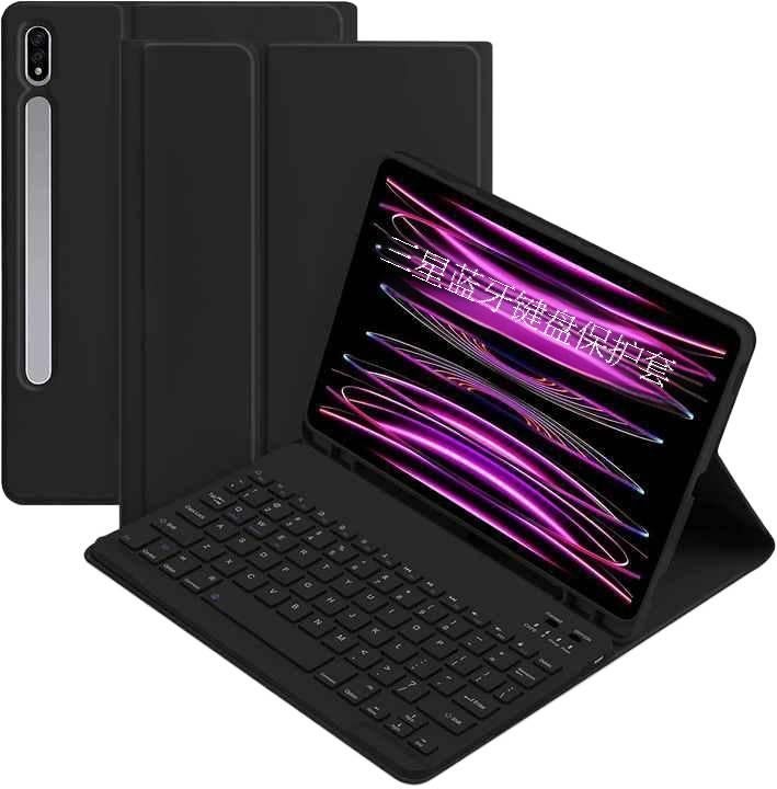 DGG حافظة آيباد متوافقة مع عدة موديلات آيباد مع حامل قلم باللون أسود باللون الأسود iPad - Image 1