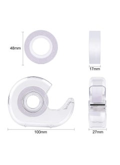 Excefore Double Sided Clothing Tape, Body Tape Clear Fabric Strong Tape Transparent Clothing Tape Fabric Double Sided Tape for Dress, Clothes to Skin, Medical Grade Tape, 2 Roll, 33 ft  - Image 2