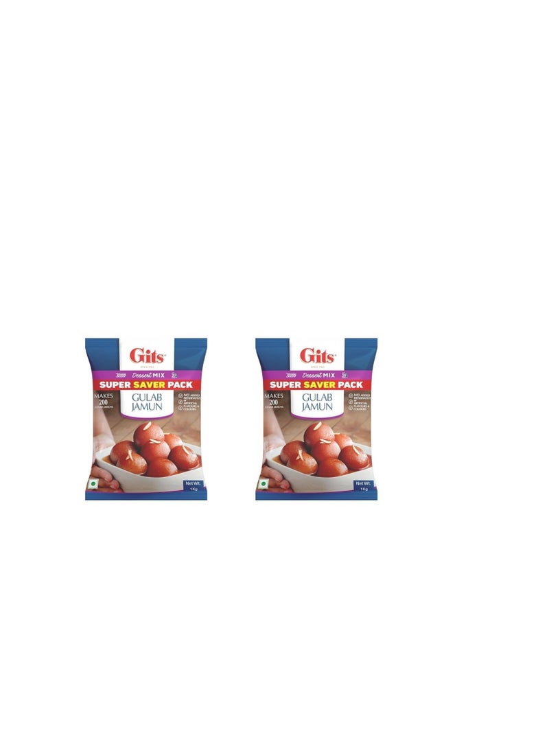 Gits Instant Gulab Jamun milk Dessert Mix, Makes 200 per Pack, Pure Veg, Delicious Indian Dessert and Mithai, 1Kg (Pack of 2) - Image 3