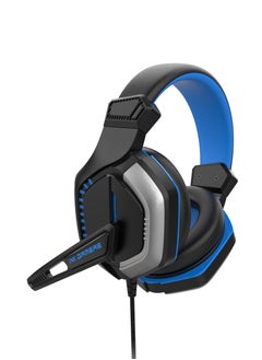 INK GAMERS GX200 Over Ear Wired Gaming Headphones for PS4 / PS5 / XBox / Switch / PC - Black/Blue  - Image 4