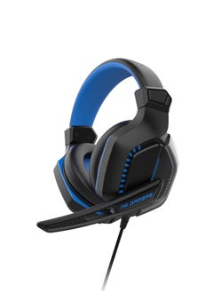 INK GAMERS GX200 Over Ear Wired Gaming Headphones for PS4 / PS5 / XBox / Switch / PC - Black/Blue  - Image 1