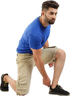 FJACKETS Cargo Shorts Beige Mens Shorts for Casual Wear - Multi Pockets Clothing Bike Shorts - Ideal Cruise and Vacation Essentials  - Image 5