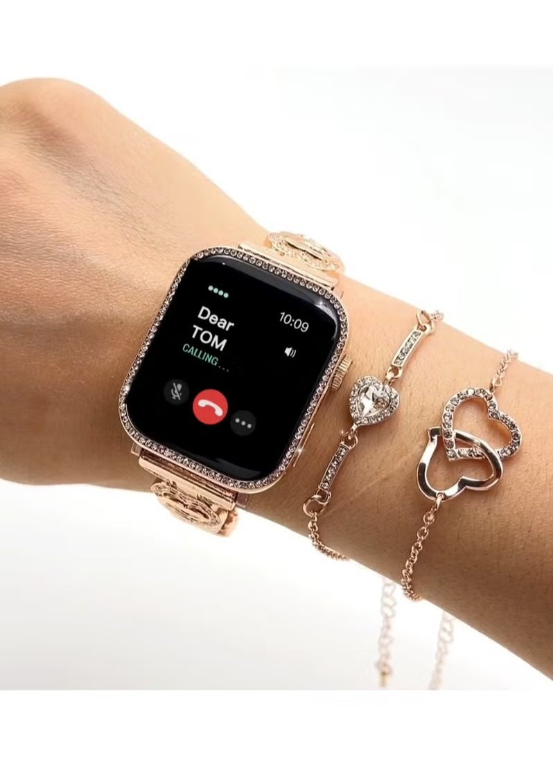 Haino Teko - G10 Mini AMOLED Display Smartwatch for Ladies – Stylish Design with 4 Interchangeable Straps, 2 Elegant Bracelets, Fitness Tracking, and Smart Connectivity - Image 1