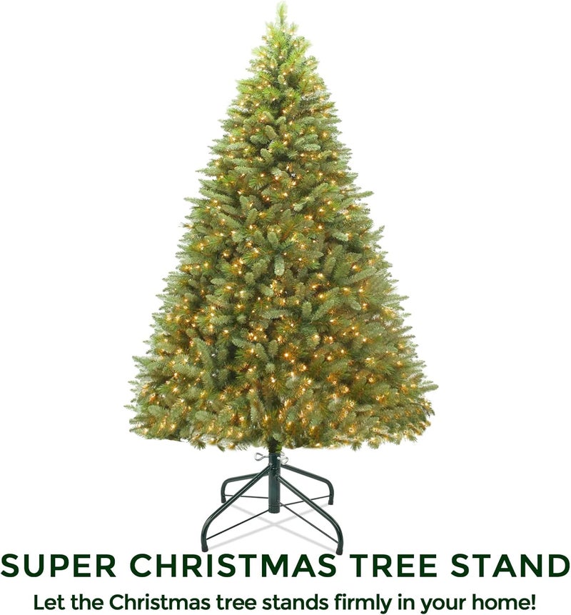 ELFJOY Christmas Tree Stand for 3-6 Ft Artificial Trees 17 Inch Metal Stand Base with Folding Design Fits up to 0.8" Pole (Green) - Image 5