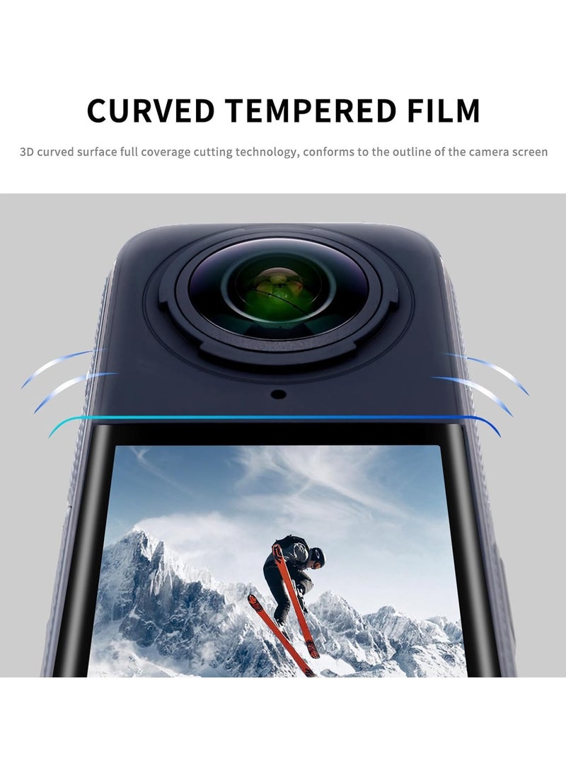 Generic - 2 Pack Tempered Glass Screen Cover for Insta 360 X5/X4 Action Camera Accessories,Ultra HD,9H Hardness,Scratch Resistant - Image 1