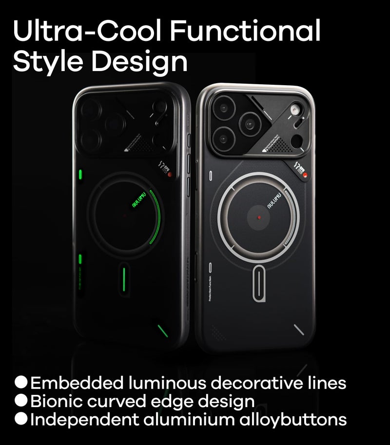 Aulumu A17 iPhone 17 Pro Max Magnetic Thermal Case with Camera Control, CoolHyper Cooling and IMD Technology, Compatible with Magsafe, Touch Translucent White - Image 4