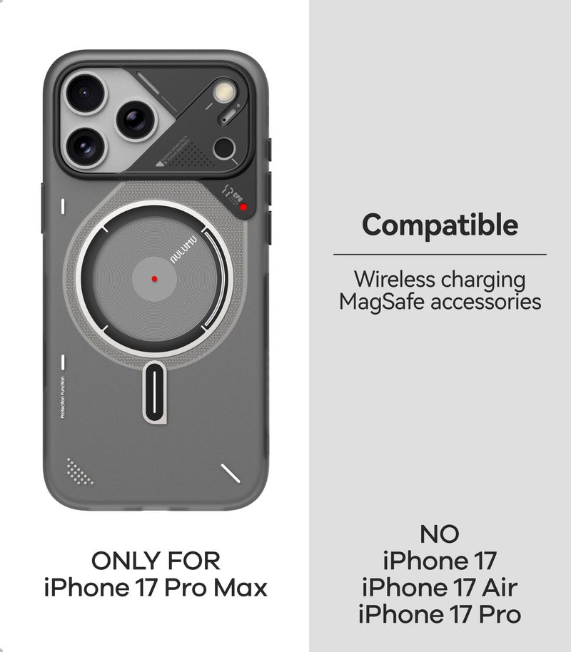 Aulumu A17 iPhone 17 Pro Max Magnetic Thermal Case with Camera Control, CoolHyper Cooling and IMD Technology, Compatible with Magsafe, Touch Translucent White - Image 2