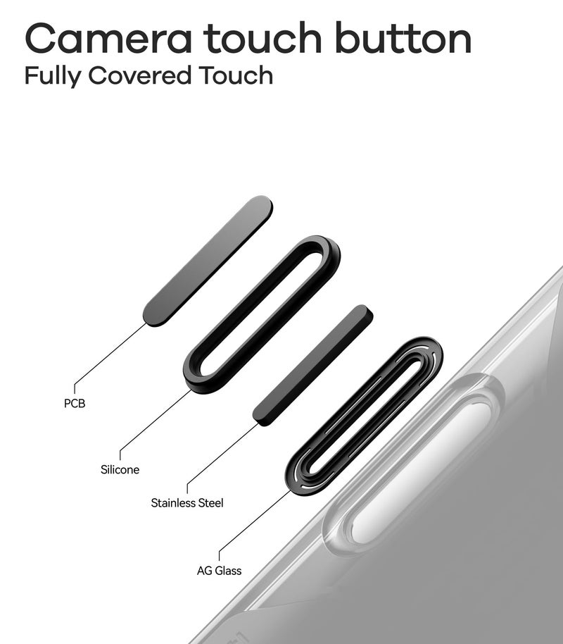 Aulumu A17 iPhone 17 Pro Max Magnetic Thermal Case with Camera Control, CoolHyper Cooling and IMD Technology, Compatible with Magsafe, Touch Translucent White - Image 5