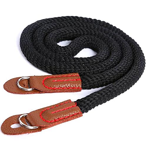 Fotasy Vintage Cotton Camera Straps, Round Cord Camera Belt, Cotton Rope, Shoulder Strap, 103cm, Soft Light Weight Elastic, Neck Strap for Mirrorless Cameras and Compact DSLR,Multi,VCRB - Image 2
