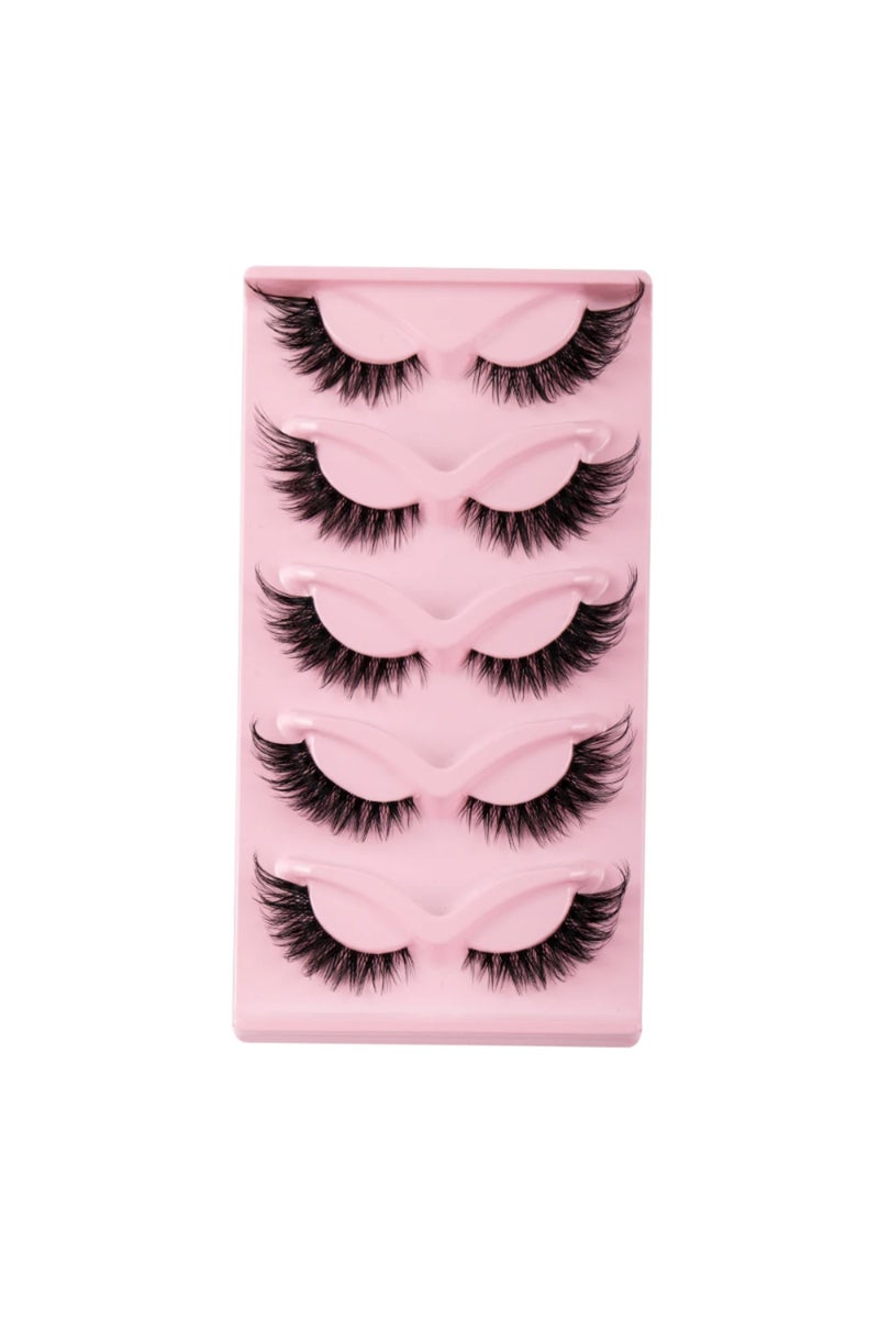 إيروريكس 0.10 مم، 5 أزواج من رموش عين القطة، رموش صناعية طويلة طبيعية تشبه رموش المنك، رموش ذات طرف مجنح لإطالة العين - Image 2