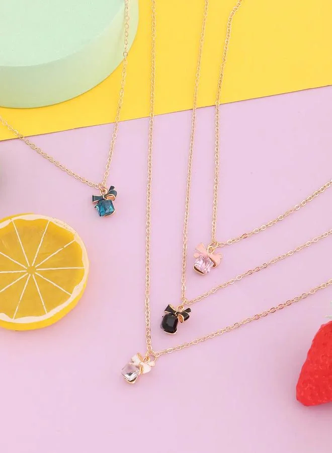 Take Two  Set of 4 - Bow Pendant Necklace for Women | Best Price UAE