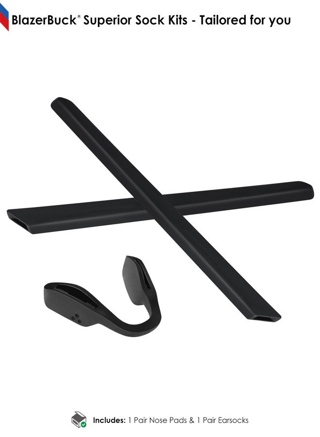 BLAZERBUCK Sock Kits Earsocks & Nosepieces for Oakley Activate OX8173/Activate Asian Fit OX8169F Eyeglasses - Black - Image 4