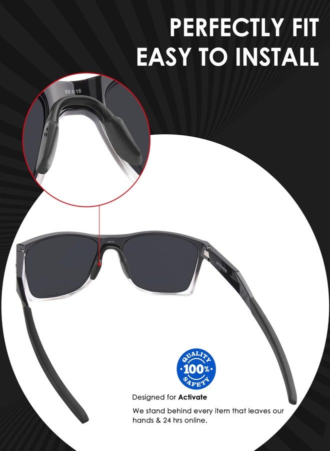 BLAZERBUCK Sock Kits Earsocks & Nosepieces for Oakley Activate OX8173/Activate Asian Fit OX8169F Eyeglasses - Black - Image 2