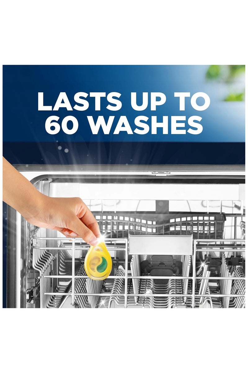 فنيش مزيل روائح غسالات الصحون برائحة الليمون، يكفى حتى 60 غسلة - Image 4