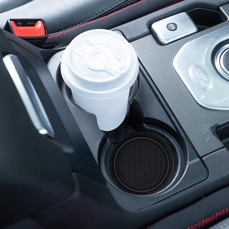 Amooca Car Cup Coaster - 4 Pack Black - Image 2