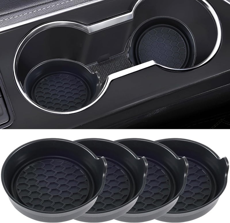 Amooca Car Cup Coaster - 4 Pack Black - Image 1