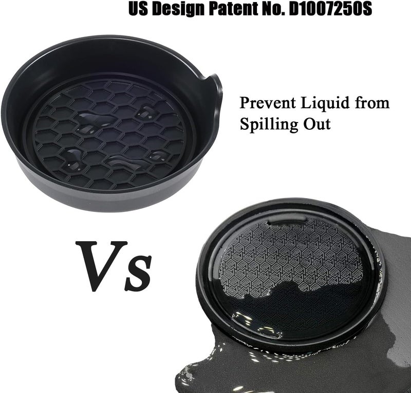 Amooca Car Cup Coaster - 4 Pack Black - Image 3