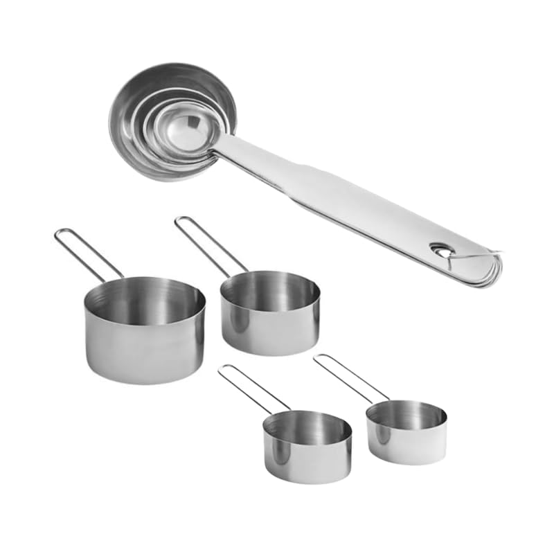 Stewit Complete Kitchen Measuring Set: 4 Stainless Steel Cups & 4 Spoons – Essential Gadgets for Accurate Recipe Preparation Ideal for Baking & Cooking Enthusiasts (Set of 4 Cups & 4 Spoons) - Image 3
