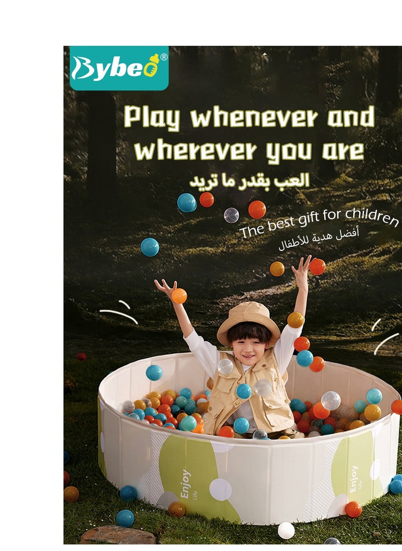 HIPOP Foldable Ocean Ball Pit Pool, Children's Playground Pad, 100*100cm Tent House for Kid, Soft Baby Playpen, Toddler Foam Ball Pit, Indoor and Outdoor Game  - Image 5