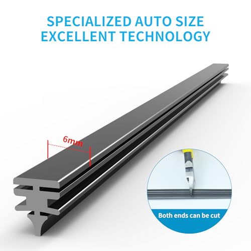 DYNOELS Wiper Blade Refill, 28 Inches Adjustable Size 6 mm Fit for Ford F150 F250 F350 F450 F550 2015-2023 Replacement Windshield Wiper Refills 4 Pcs - Image 3