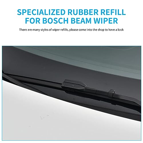 DYNOELS Wiper Blade Refill, 28 Inches Adjustable Size 6 mm Fit for Ford F150 F250 F350 F450 F550 2015-2023 Replacement Windshield Wiper Refills 4 Pcs - Image 2