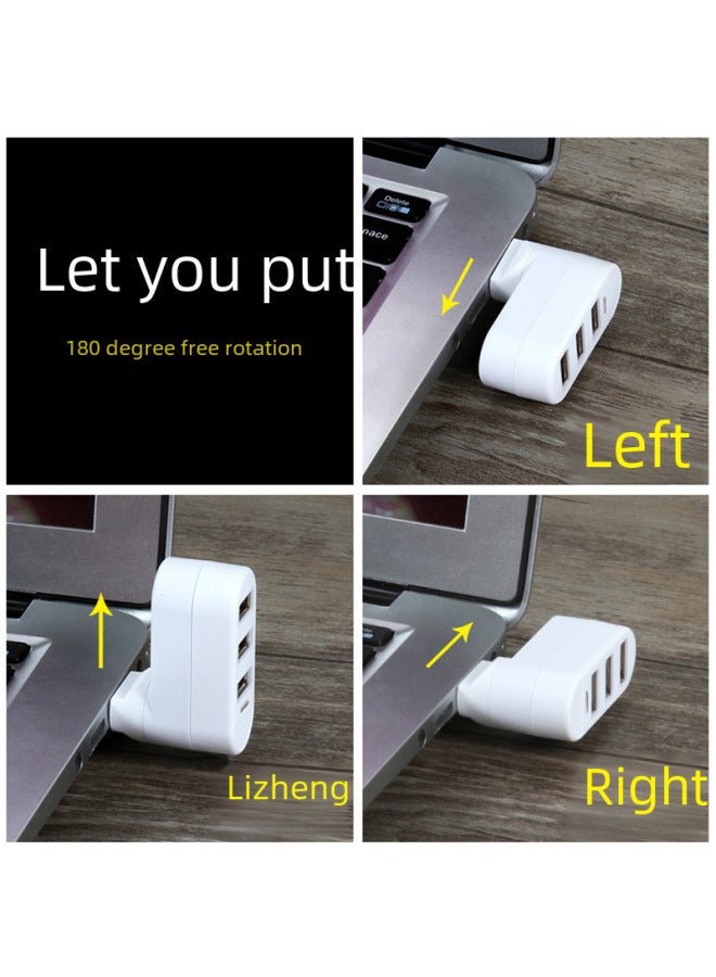 كمبيوتر متعدد الواجهات دوار USB 2.0 محور - 3 منافذ USB مقسم محور موسع من منفذ واحد إلى ثلاثة منافذ - Image 4