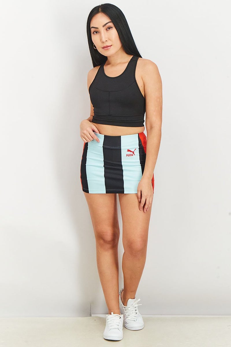 PUMA Women Sportswear Fit Stripe Training Skirt, Black - Image 4