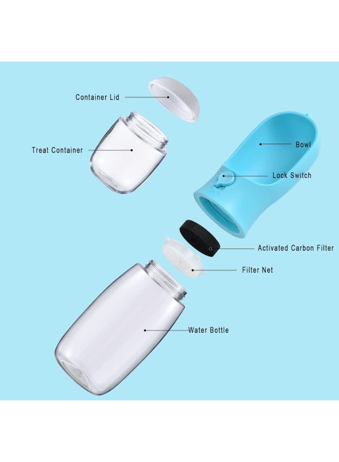 زجاجة مياه الكلب مع وعاء الطعام، وعاء مياه الجراء المسافر، موزع الحيوانات الأليفة المحمولة، القطط المشي والتنزه هدية الكلب - Image 2