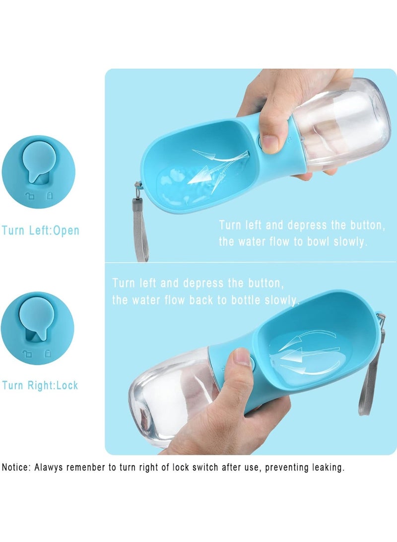 زجاجة مياه الكلب مع وعاء الطعام، وعاء مياه الجراء المسافر، موزع الحيوانات الأليفة المحمولة، القطط المشي والتنزه هدية الكلب - Image 3