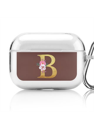 Classic Clear printed Case for Apple Airpods Pro Soft TPU Gel Thin Transparent Flexible Cover - Custom Monogram Initial Letter Floral Pattern Alphabet - B (Brown ) - pzsku/Z2F67734C815C3A786D68Z/45/_/1697116172/87a99f05-2321-448d-ae1a-d394749c0102