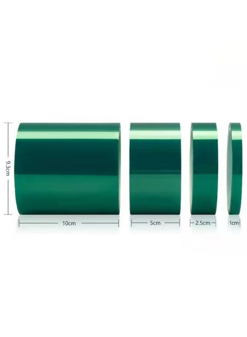 Generic Polyester High Temperature Masking Tape, Green Pet Masking Tape, Thermal Conductive Silicone Tape, Epoxy Release Tape, Suitable For Painting, Powder Coating, Electronic Product Electroplating Protection 180 Degree No Residual Glue Pet Green Glue (30mm Wide-30m Long)  - Image 2