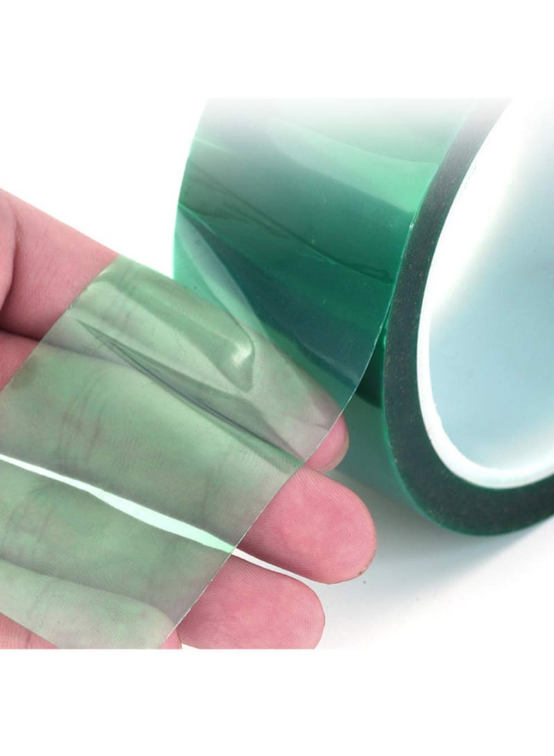 Generic Polyester High Temperature Masking Tape, Green Pet Masking Tape, Thermal Conductive Silicone Tape, Epoxy Release Tape, Suitable For Painting, Powder Coating, Electronic Product Electroplating Protection 180 Degree No Residual Glue Pet Green Glue (30mm Wide-30m Long)  - Image 4