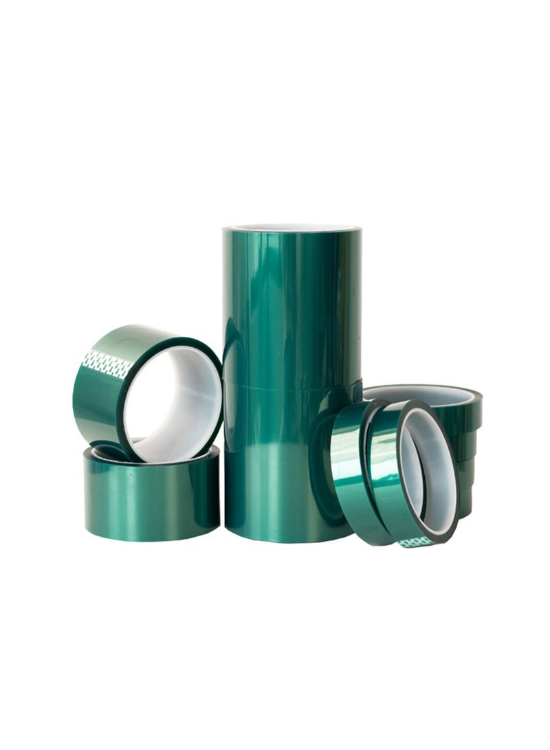 Generic Polyester High Temperature Masking Tape, Green Pet Masking Tape, Thermal Conductive Silicone Tape, Epoxy Release Tape, Suitable For Painting, Powder Coating, Electronic Product Electroplating Protection 180 Degree No Residual Glue Pet Green Glue (30mm Wide-30m Long)  - Image 1