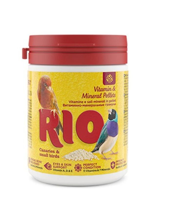 RIO Vitamin & Mineral Pellets for Canaries, Exotic Birds & Small Birds – Daily Nutritional Supplement 120g - Image 1