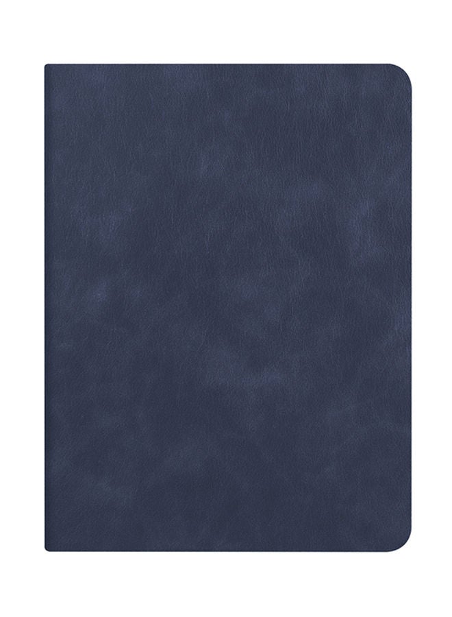Loquat Cowhide Texture Pattern Horizontal Flip Leather Case With Holder/Pen Slots And Sleep/Wake-Up Function For Apple iPad 10.2 Dark Blue - Image 1