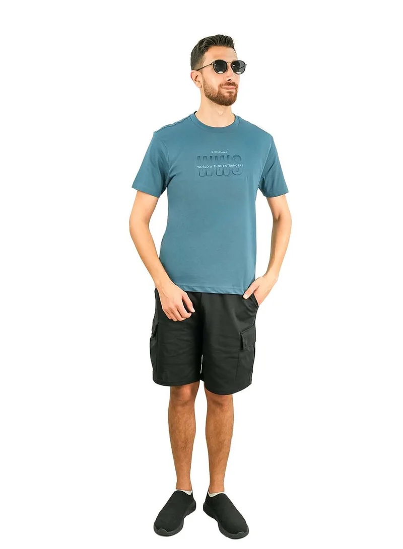 GIORDANO  Men's World Without Strangers Print Tee - Slim Fit, Crew Neck, Cotton for Men | Best Price UAE