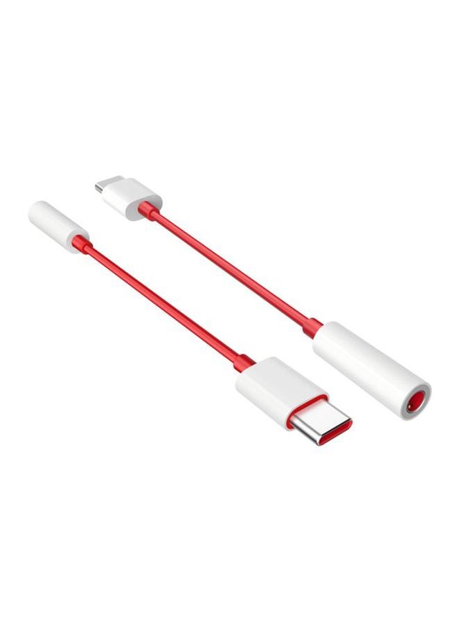OnePlus Type-C To 3.5mm Adapter Red/White - Image 3