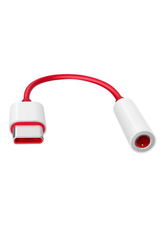 OnePlus Type-C To 3.5mm Adapter Red/White - Image 1