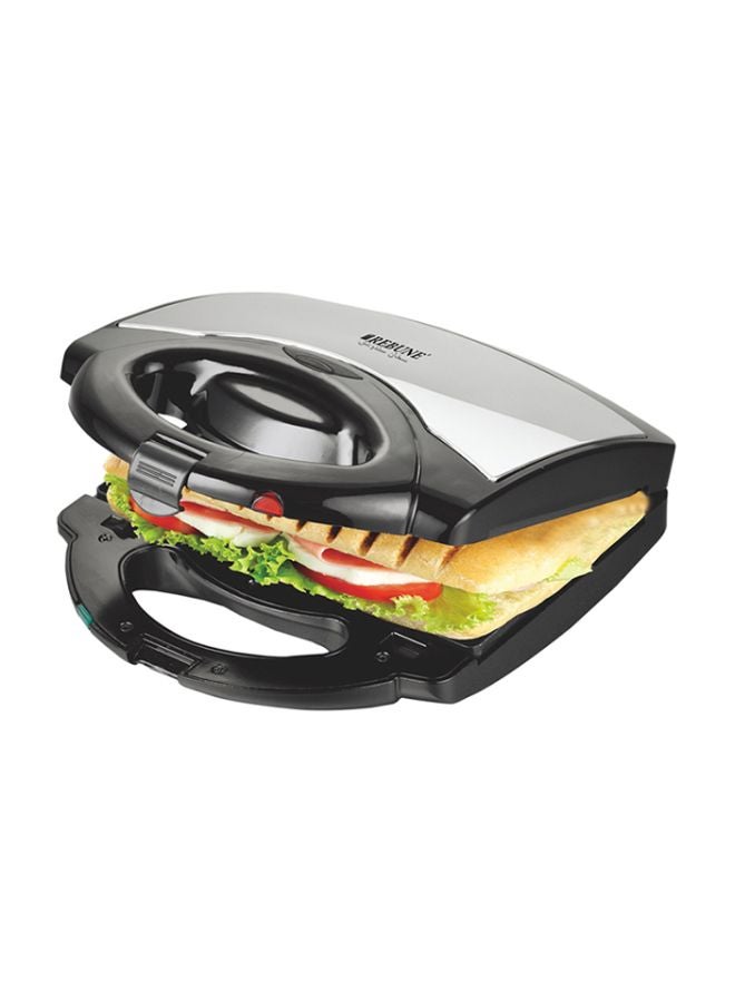 REBUNE 3-Piece Electric Sandwich Maker 750W 750 W RE-5-018 Silver/Black - Image 2