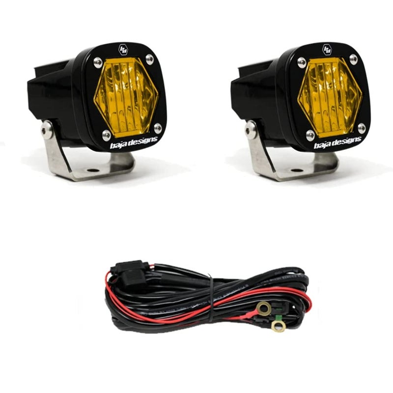 Baja Designs بودات إضاءة LED الإضافية باجا ديزاينز S1 - تناسب عالمي مع مجموعة الأسلاك، 2 LED (زاوية واسعة؛ كهرماني) - Image 2