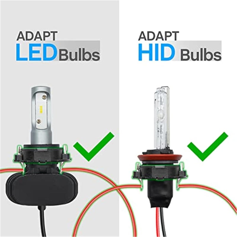 QASULER H7 LED Headlight Bulb Adapter Socket Holder - Image 5