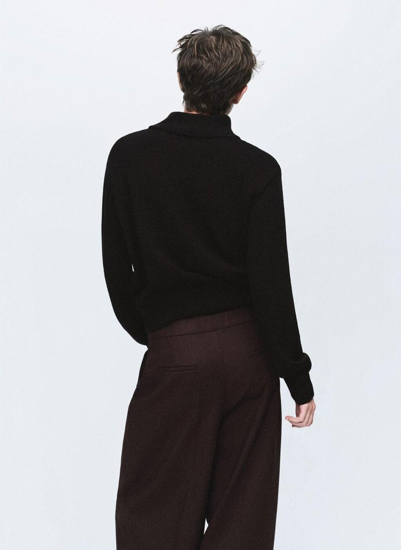 مانجو كنزة بياقة بيركنز مع أزرار - Image 2