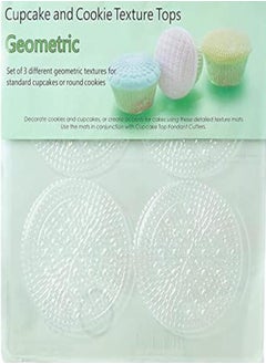 Rustomart Geometric Cupcake and Cookie Texture Tops, Made in China Transparent