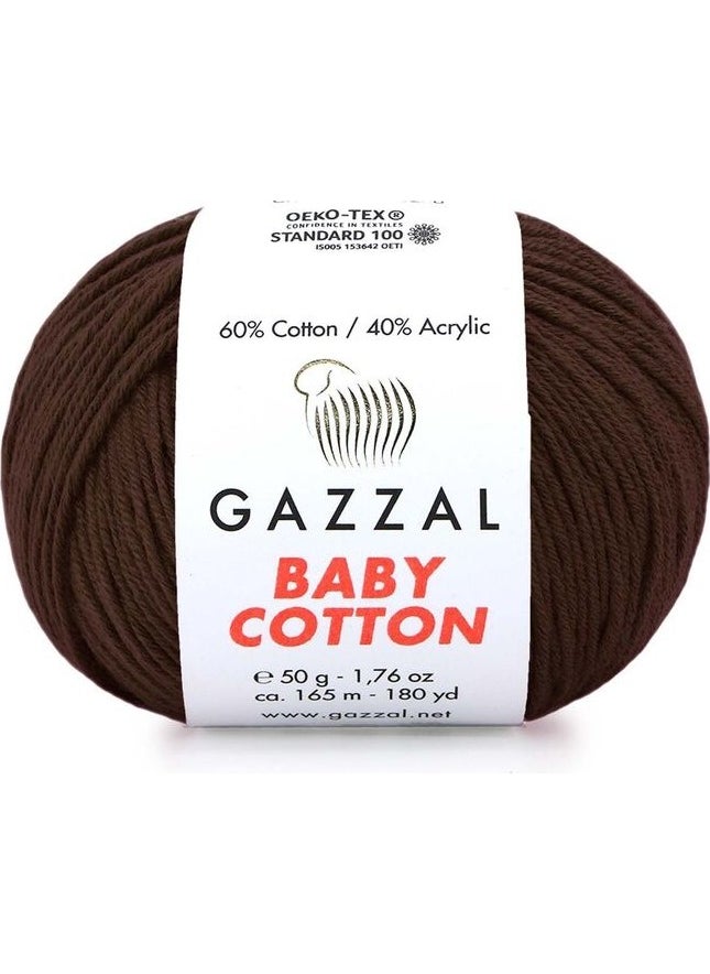 Gazzal قطن الأطفال 3436 بني غامق 