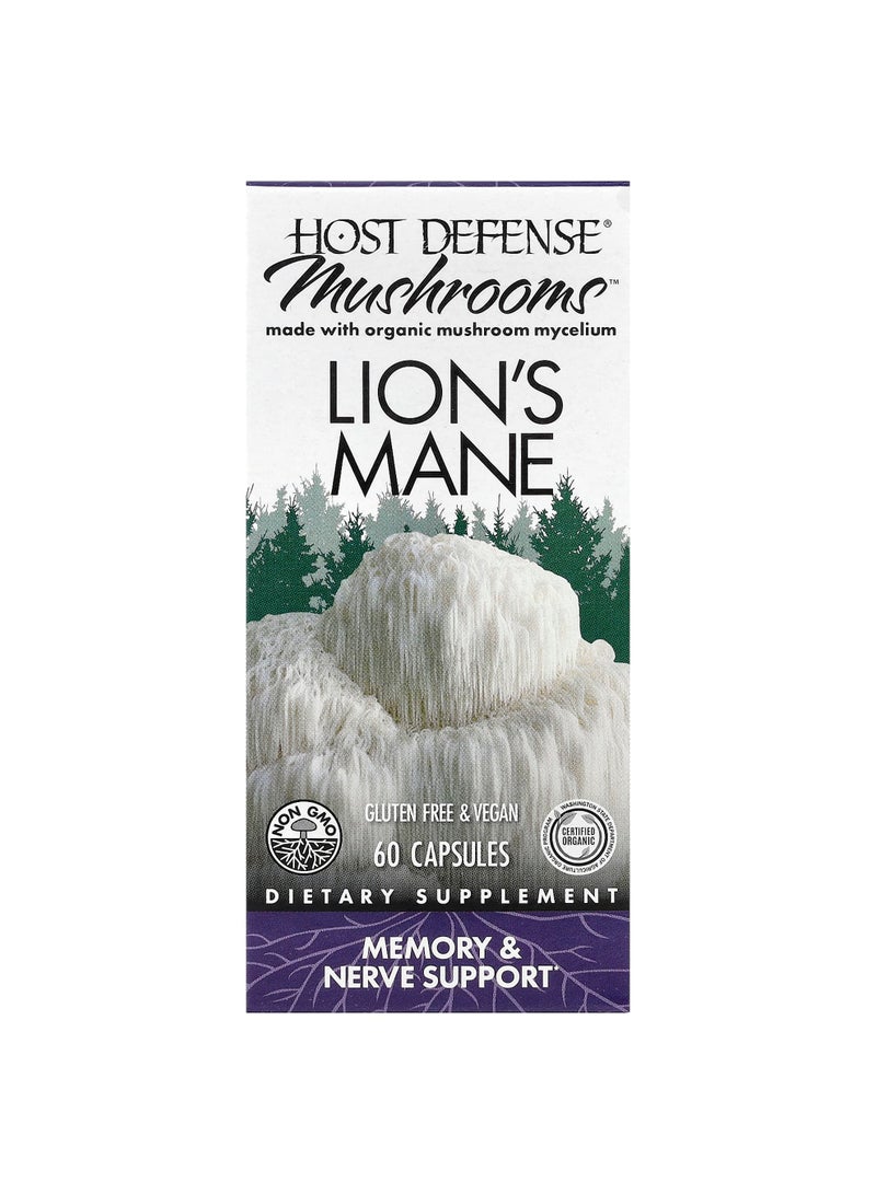 Mushrooms™, Lion's Mane, 60 Capsules (0.5 g per Capsule)