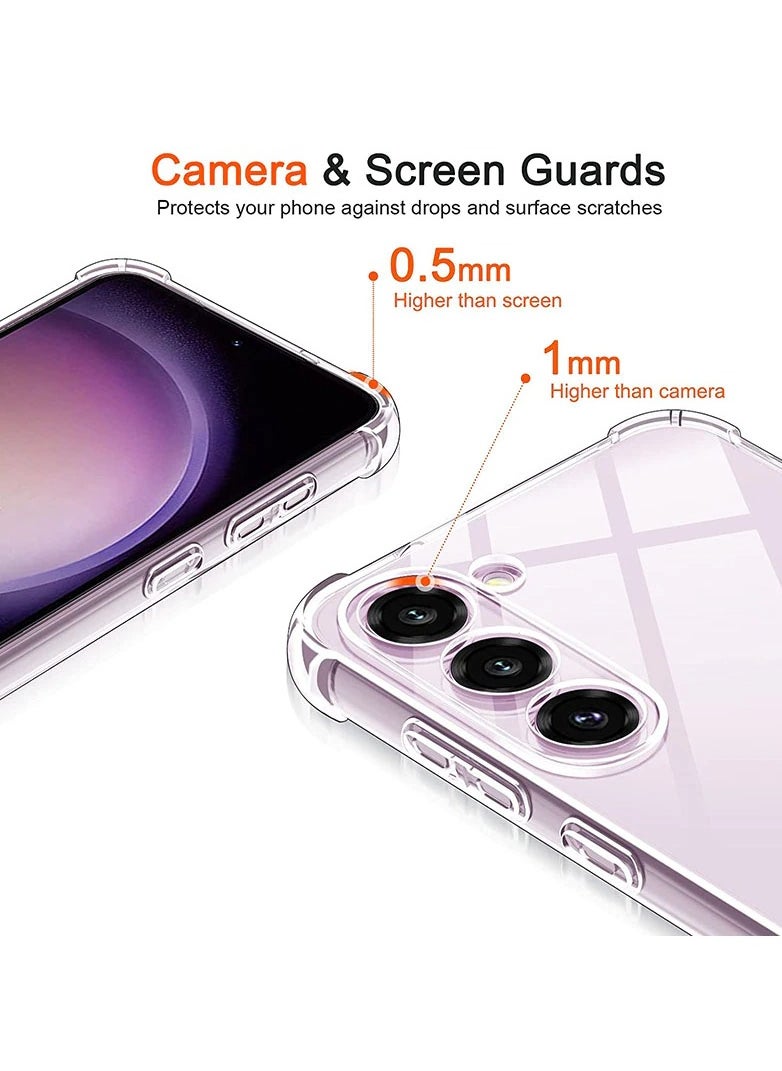 Samsung Galaxy S23 5G Cover Case soft TPU Transparent Back Protective Case shock Absorbent Reinforced Bumper Corners for S23 Clear 5G